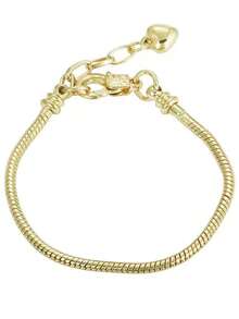 1pc Personalized Smooth A-Z Letter Pendant Bracelet, Women's DIY Customized Name Initial Adjustable Bracelet