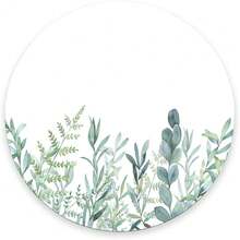 Round  Pad, Green Grass  Pad, Washable Gaming Pads With Lycra Cloth, Non-Slip Rubber Base Computer Small  Pads For Wireless , Leaves,02Leaves - 02Leaves - View 1