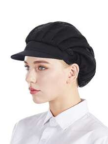 1/2顶男女通用防静电防油厨师帽，适用于厨房、面包房、餐厅、工厂、食堂