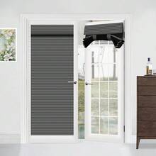 Muamar French Door Curtains Privacy Door Blind, Front Door Window Curtain, Venetian Blinds Style Door Window Cover, 1 Panel (Dark Grey, W30" X L70"),30inchWx70inchL(Packof1),DarkGrey - 深灰色 - 查看 1