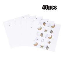 20/40/60张，斋月快乐派对餐巾纸，双层13*13英寸一次性纸巾，印有星星、灯笼和月亮图案，适合斋月派对装饰和斋月生日装饰，斋月派对鸡尾酒晚宴纸巾，饰有月亮和灯笼图案，柔软吸水，非常适合在开斋晚宴上装饰和用餐。 - 彩色 - 查看 9