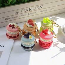 1pc New Fruit Cream Keychain, Creative Realistic Keychain Gift For Friends, Backpack Pendant - Multicolor - View 2