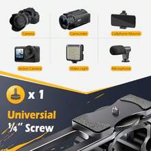 Camera Video Rig Cage Aluminum Filmmaking Movie Making Kit With Top Handle And Arca Type Base Compatible With All DSLR Camera And Camcorder - Black - View 5