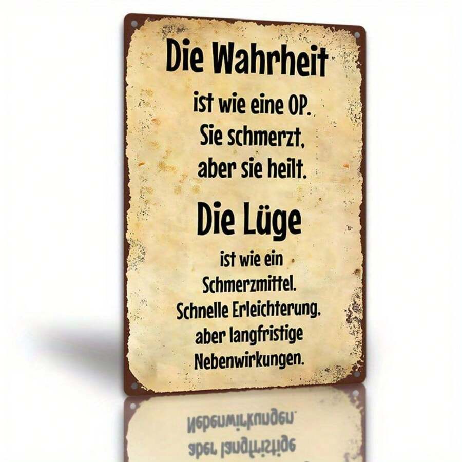 Metal Sign & Tin Painting - White - View 1