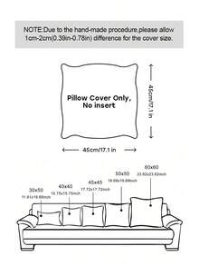 1pc Coffee Tie Dye Decorative Faux Rabbit Fur Cushion Cover Without Filler, Modern Flannelette  Fuzzy Plush Throw Pillow Cover Zipper Closure For Home, For Sofa, Living Room - Coffee Brown - View 3