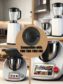 1 Tapa a prueba de salpicaduras, apta para Thermomix y Monsieur Cuisine, para evitar que los líquidos, aceites o grasas salpiquen fuera del recipiente al revolver, cocinar o freír. Apta para TM6 / TM5 / TM31 / MCst/McTrend/McConnect, accesorios Thermomix, accesorios Monsieur Cuisine - Multicolor - Ver 7