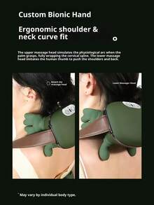 Masajeador recargable para hombros y cuello, dispositivo de masaje de cuello multifuncional con calefacción y amasado para uso doméstico - Multicolor - Ver 5
