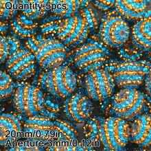 5 piezas de cuentas de rhinestone brillante de 20mm, adecuadas para hacer joyas DIY, incluyendo la creación de pulseras y pendientes, cuentas para hacer joyas - Hazlo tú mismo - Ver 20