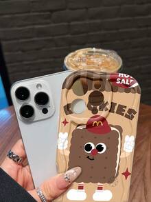 Funda para móvil con diseño de galleta, compatible con Samsung,  17,  16 Pro Max,  15 Pro Max,  13 y  12. Fabricada en TPU para una protección eficaz contra golpes y caídas. Un regalo ideal para familiares, amigos, seres queridos, parejas y para Navidad. - Blanco antiguo - Ver 3