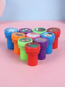 10/24pcs-Christmas Stamps Bright Colored Plastic Xmas Stamp Assorted Self Ink Christmas Stampers WithDifferent Patterns Snowflake Stamp For Kids Christmas Prizes Stocking Filler Party Favor