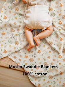 3pcs Newborn Muslim Style Swaddle Blankets, 100% Cotton Breathable Soft Receiving Blankets, Large Size 41.34 X 41.34 Inches Swaddle Wrap For Clothing, Diaper Change, Essential For Baby Boys And Girls, Infant Bath Supplies, Toddler Gift - Nhiều màu - Xem 4