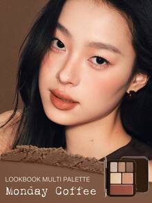 JOOCYEE LOOKBOOK MULTI PALETTE Face Palette, Everyday Makeup Palette With Highlighter, Blush, Contour, Matte & Shimmer Neutral Shades, Suitable For Commute - "Cà phê thứ Hai" - Xem 3