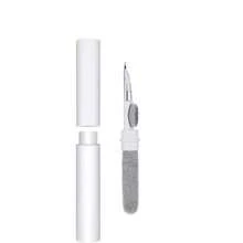 1pc This 3-In-1 Multi-Functional Headphone Cleaning Kit Is Made Of Durable ABS Material And Includes A Soft Brush. The Portable 3-In-1 Cleaning Brush Is Ideal For Cleaning Wireless Headphones, Earphones, Charging Case Accessories, Computers, Keyboards, And More. - 白色 - 查看 3