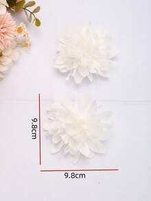 2 piezas Accesorios de zapato desmontables DIY, decoración de flor de rosa elegante y de moda para clips de zapato, adecuado para tacones altos, sandalias, zapatos planos, bolsos, accesorios de ropa, fiesta, cita, viaje - Blanco - Ver 8