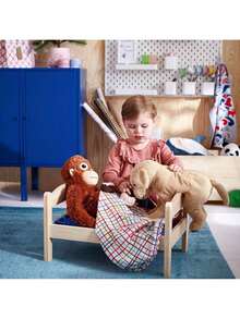 IKEA DJUNGELSKOG 毛絨玩具 布藝紅猩猩 猴子動物玩偶 柔軟舒適 可愛伴侶 魔鬼氈固定 長度為36cm（紅色） - 紅色 - 查看 7