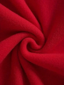 Sudadera con Estampado de Pareja con Bolsillo Canguro y Cordón - [Rojo] - Ver 5