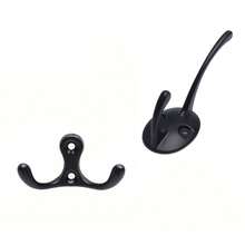 Gancho Duplo Montado na Parede, Adequado para Banheiro e Entrada, Material Plástico, Fácil Instalação com Adesivo e Parafusos Incluídos - Multicolorido - Visão 4