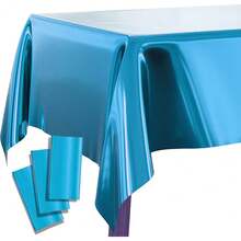 5pcs/Pack Disposable Rectangle PE Solid Color Tablecloths, 137cm X 274cm, Waterproof Grease-Proof Tableware For Birthday Party Decor - 54*108inch - View 32