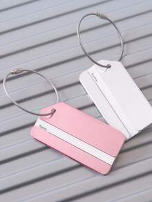 Etiqueta de bagagem em alumínio, etiqueta de bagagem à prova d'água, etiqueta de bagagem com design minimalista de avião com anel de aço inoxidável, cartão de embarque, etiqueta de identificação de viagem, itens essenciais de viagem, mochila, bolsa de viagem, mala, acessórios de viagem, volta às aulas - Multicolorido - Ver 13