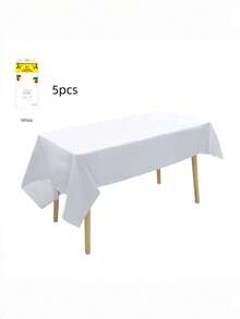 54英寸×72英寸一次性塑料桌布 - 加厚塑料桌布，适用于派对、婚礼、生日、性别揭晓派对、自助餐 - 易于清洁的桌布（无需安装） - 彩色 - 查看 10
