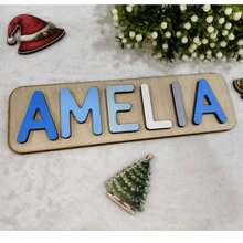 Personalized OLIVIA Name Plate, Exclusive Home Decor, Housewarming & Wedding Gift, Thoughtful Recommendation, Warm Anniversary Present, Home Furnishing Essential - Blue and White - View 8
