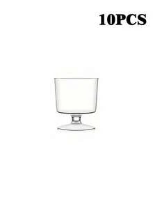 10-20pcs 2oz Mini Dessert Cups, Clear Glass Cups, Mini Ice Cream Cake Dessert Cups, Profiterole Appetizer Cups, Mousse Cups, Cake Molds, Suitable For Party, Wedding, Birthday Tasting Cups - Clear - View 11