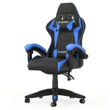 GartistGo Ergonomic Gaming Chair, With Cushion And Adjustable Backrest For Adults, Rotatable And Stable - Blue - View 8