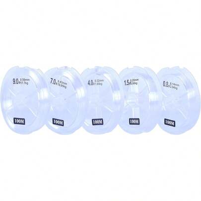 KONMAY - Alambre de pesca transparente, línea de pesca de nailon monofilamento, hilo invisible para colgar adornos, decoraciones, manualidades, arco de globos, abalorio y joyería