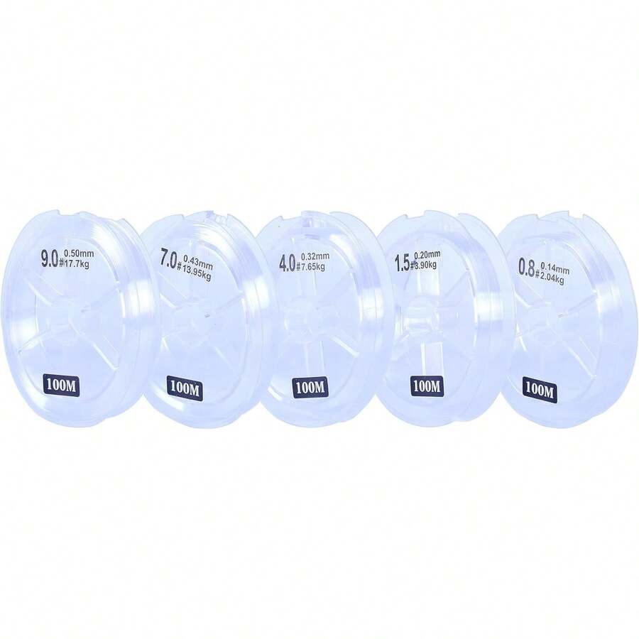 KONMAY - Alambre de pesca transparente, línea de pesca de nailon monofilamento, hilo invisible para colgar adornos, decoraciones, manualidades, arco de globos, abalorio y joyería - Conjunto - Ver 1