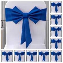 1/10pcs Thickened Air Layer Bowknot Chair Back Decorative Bands, Durable & Washable, Suitable For Outdoor Restaurant, Wedding Party, Holiday, Hotel, Conference, Banquet, Wedding Supplies, Home Decor. Great For Wedding Party, Baby Shower, Birthday Party, Halloween/Thanksgiving/Christmas Party, Graduation Ceremony, School Opening Ceremony, Interactive Party Atmosphere Supplies - Multicolor - View 19