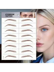 6D Eyebrow Stickers, Waterproof Eyebrow Tattoo, Slouchy Makeup Eyebrow Tattoo