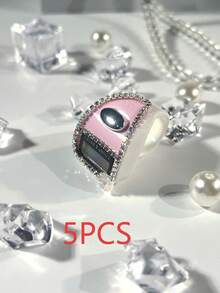 New Rhinestone Ring Electronic Counter, Compact And Portable, Suitable For Knitting, Tasbih (Prayer Beads), Games, Sports, And Other Counting Purposes - Multicolor - View 24