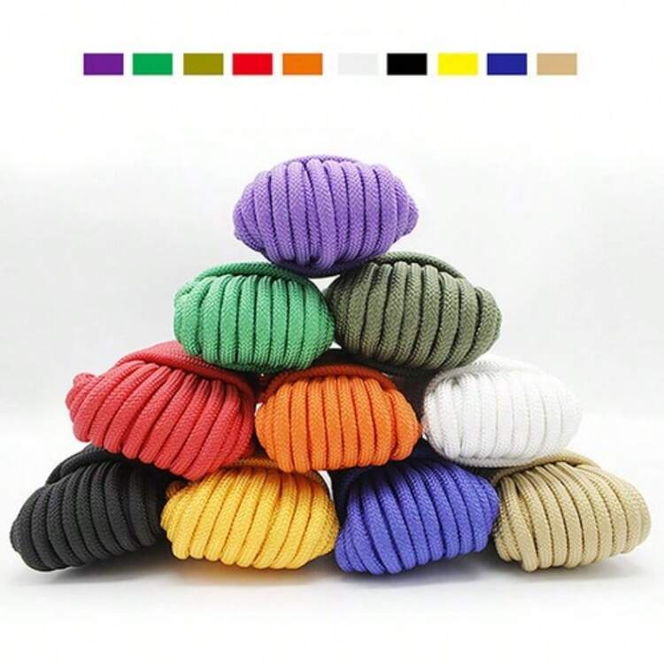10m Paracord Suitable For Camping, Hiking, Survival Gear, DIY Bracelets, Hanging Ropes, Mountaineering Accessories - Multicolor - View 2