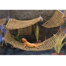 1pc Triangle Reptile Hammock, Woven Grass Pet Reptile Resting Mat, Terrarium Decor Hammock For Lizards, Geckos And Small Reptiles
