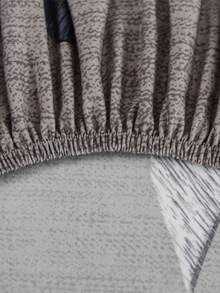 1件装雨滴印花现代简约风格弹力全覆盖沙发套，涤纶面料，可机洗，四季皆宜，不含枕套 - 淺灰色 - 查看 3