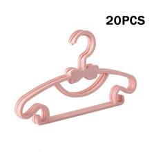 20 piezas de perchas de plástico ligeras | Diseño antideslizante, adecuadas para ropa de jóvenes, estructura ahorradora de espacio, ideal para dormitorio, lavandería, organización del armario de la guardería - Multicolor - Ver 12