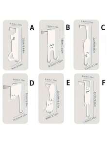 Gancho de porta estilo desenho animado, suporte de armazenamento para gancho traseiro de porta, gancho sem furos, para porta de entrada, porta de armário de cozinha, porta de banheiro, ganchos para pendurar roupas, toalhas, chapéus, chaves, objetos decorativos, itens essenciais para casa, acessórios para quarto - Multicolorido - Ver 12