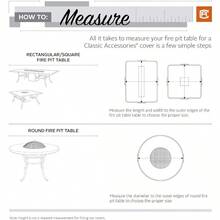 Classic Accessories Ravenna - Funda Cuadrada para Mesa de Hoguera de 42 Pulgadas Resistente al Agua - Marrntopo - Ver 4