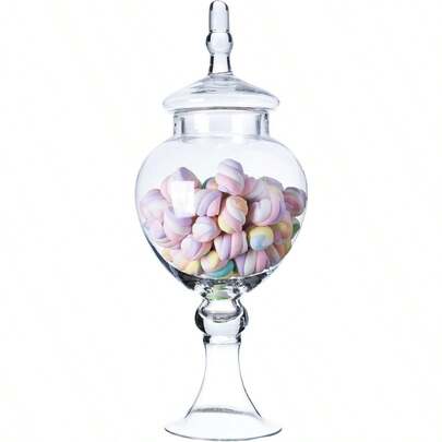 Diamond Star - Tarros de boticario de vidrio transparente visualización grande para bufé de caramelos elegante tarro de almacenamiento recipientes decorativos para bodas altura: 16.5 pulgadas