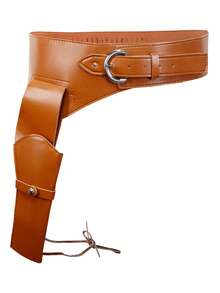 Cinto de Cintura de Couro Vintage Medieval Viking Halloween, Conjunto de Duas Armas, Adereços de Fantasia Cosplay - Multicolorido - Visão 13