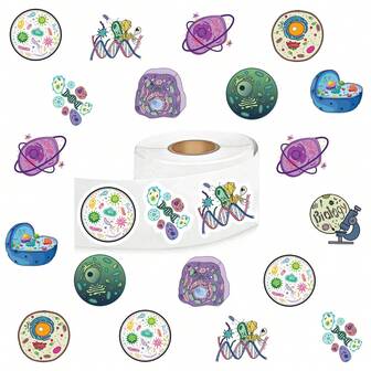 500 قطعة/لفة ملصقات مائية لعلم الأعصاب العفوية والرومانسية والجمالية، ملصقات كرتونية مفرحة وجميلة، للبطاقات المائية و الأظرف والأدوات الموسيقية وهدايا الأعياد والحفلات وأنشطة التفتيع والتشجيع و الهدايا للعام الجديد والشتاء