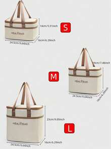 Tas Kotak Makan Siang Terisolasi Kapasitas Besar dengan Pegangan, Tas Termal Kotak Bento Portabel, Cocok untuk Sekolah, Kantor, Berkemah, dan Piknik - MultiWarna - View 7