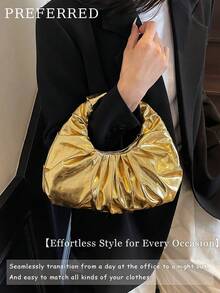 Ladies' Cloud Pleated Tote Bag, New Stylish Shoulder Crossbody Bag, Casual Handbag For Daily Use, Shopping, Travel ,Multifunctional Handbag, Lightweight And Practical, Best Gift Choice, Birthday Gift, Valentine's Day Gift, Christmas Gift - Nhiều màu - Xem 4