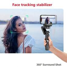 BSLIUFANG 360 Degree New Handheld Mobile Phone Stabilizer Selfie Stick Panoramic Shooting Anti-Shake Live Broadcasting Light