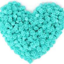 150PCS Heads Artificial Foam Flowers Bouquet MINI Teddy Bear Of Roses DIY Wreath Material Candy Box Accessories Home Wedding Decoration Bride Wrist Flower Chest Flower Headflower Material Valentine's Day New Year Decoration Birthday Party Cake Accessories - 150Pcs - View 20