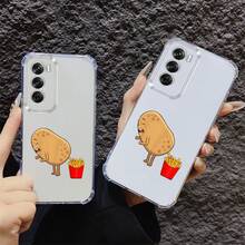 Funda de teléfono de diseño de papas fritas de anime creativo y divertido, funda transparente de TPU a prueba de golpes de cuatro esquinas, adecuada para modelos de la serie OPPO RealMe, cobertura completa de protección de cámara, funda suave ultrafina y ligera de alta definición que no amarillea Funda de Teléfono Simple de Moda Impresa Anti-Manchas y Antideslizante - Ideal como Regalo de Vacaciones (Cumpleaños, Día de San Valentín, Navidad) o para Uso Personal, Adecuada para Hombres y Mujeres, Funda de Teléfono de Uso Diario con Patrones Divertidos, Diseño Duradero y Ultra-Delgado - Mezcla de colores - Ver 5