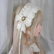 2pcs Gothic Cross Lolita Style Headband + Choker Set, For Cosplay, Party, Photography, Lolita Dresses, Gothic, Elegant Headpiece With Intricate Lace Details Valentine's Day Costume