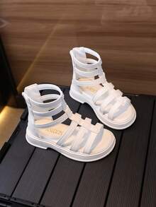 Girls' Roman Sandals, New Summer 2025 Collection, Fashion Soft Bottom Princess Non-Slip Shoes For Little Girls - Beige - View 4