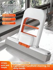 1pc Brand New Multi-Functional Mini Handheld Mop - The Ultimate 2-In-1 Handheld Mop For Dusting, Washing, Drying, And Polishing Any Surface. Retractable, Wet And Dry Use. - Desktop Cleaning Mop - Mini Folding Handheld Duster - Multicolor - View 3