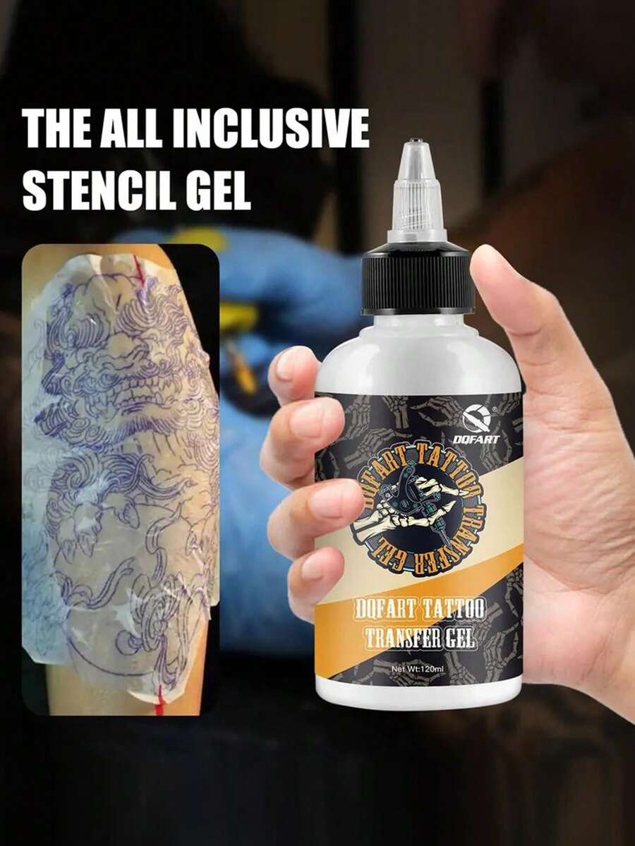 120ml High Quality Fast Drying Tattoo Transfer Gel, Large Capacity, Smudge-Proof Tattoo Tool - Multicolor - View 1